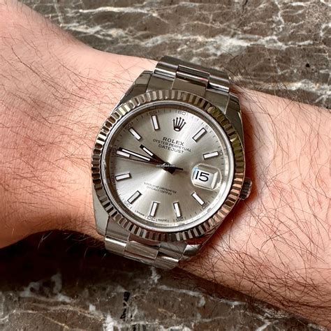 rolex oyster silber|Rolex datejust 41 silver dial.